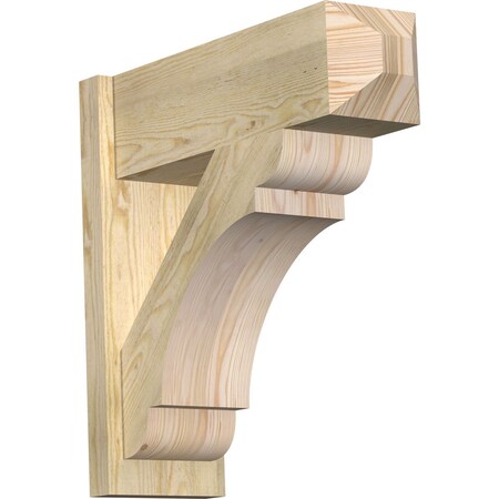 Ekena Millwork Olympic Rough Sawn Craftsman Outlooker, Douglas Fir, 8"W x 24"D x 24"H OUT08X24X24OLY04RDF